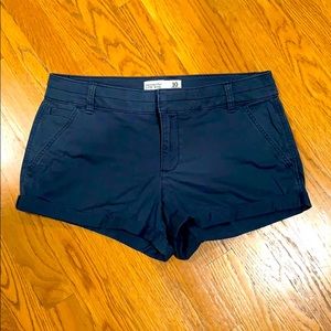 Abercrombie low-rise chino shorts in dusty navy